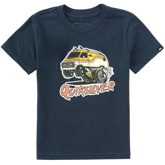 Quiksilver Little Boys T-Shirt 2T-7X Monster Van Short Sleeve Crewneck Tee - Picture 1 of 2